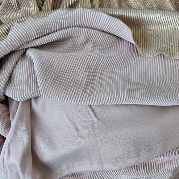 Chenault midi A-line skirt blush/gold size Medium - Picture 4 of 6